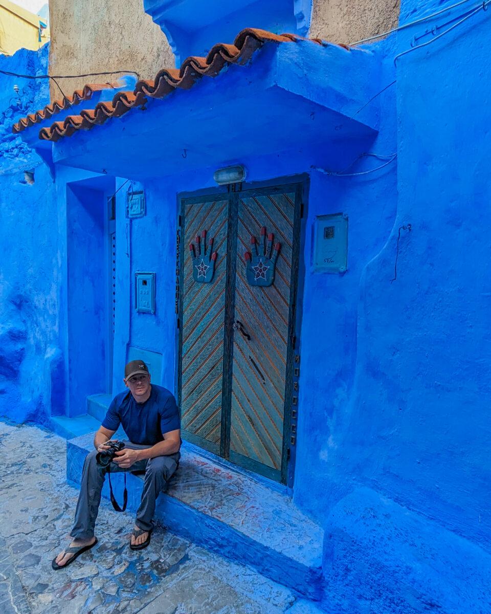 Chefchaouen, Morocco stoop