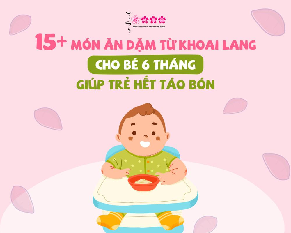 món ăn dặm từ khoai lang cho bé 6 tháng