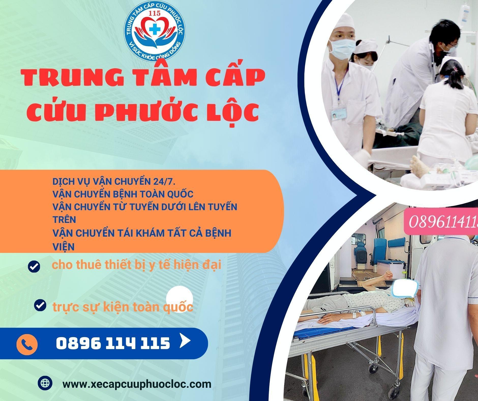 Thuê xe Trung tâm Cấp cứu Phước Lộc.