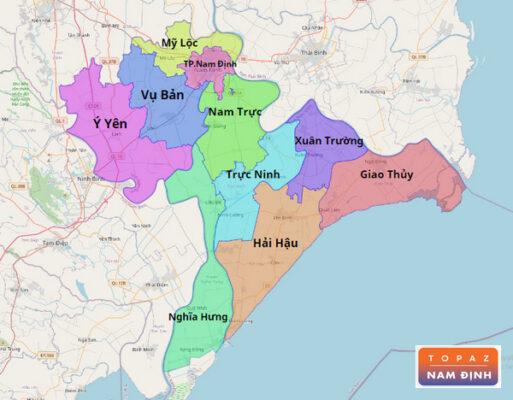 Vị trí tỉnh Nam Định trên bản đồ Việt Nam
