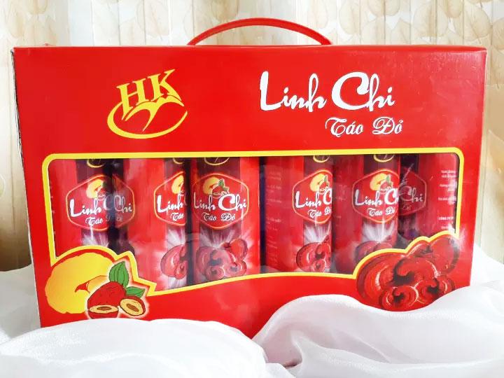 Thùng Linh Chi Táo đỏ 24 Lon (240ml Lon) + 12 Lon Yến Sào Red Nét 