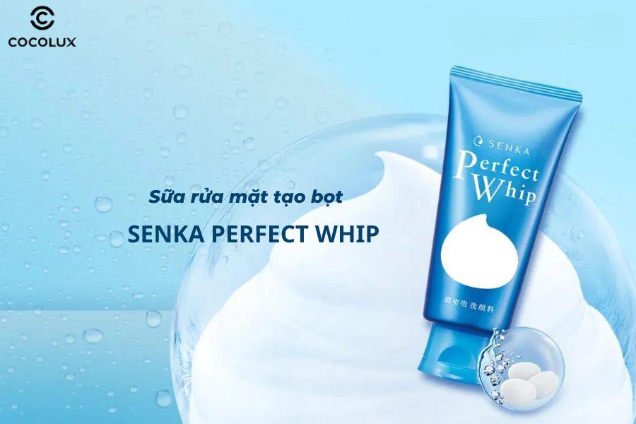 Review Sữa Rửa Mặt Senka Perfect Whip Tạo Bọt Màu Xanh Dương, có nên mua không?