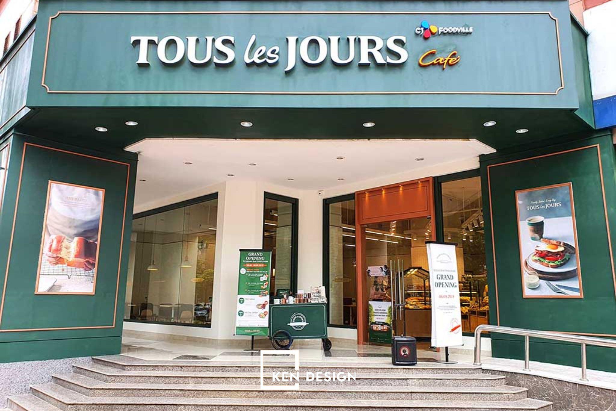 Mô hình cafe và bánh ngọt Tous Les Jours - hơi thở Pháp và Á Đông | Kendesign