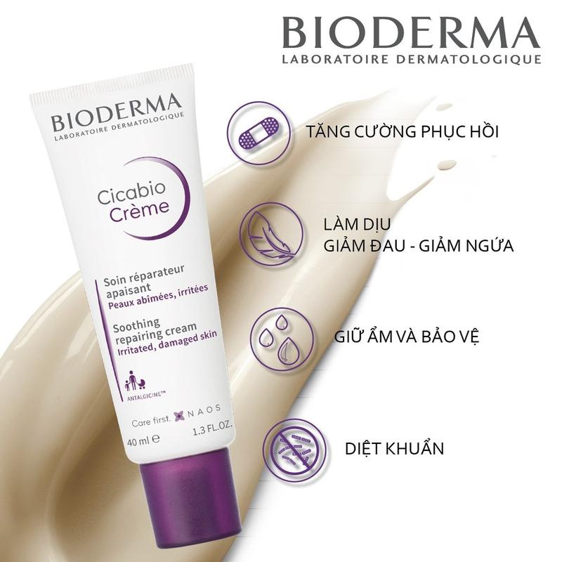 Sản phẩm kem dưỡng Bioderma tím dùng cho da gì?
