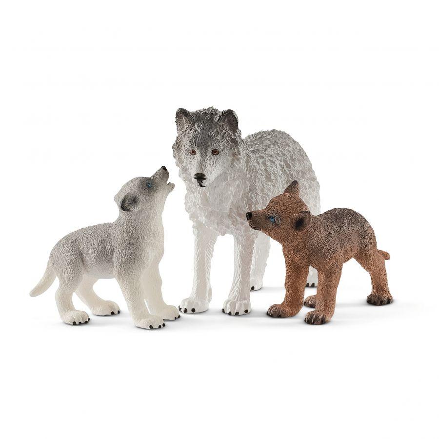 Đồ Chơi Mô Hình Mẹ Con Chó Sói SCHLEICH 42472