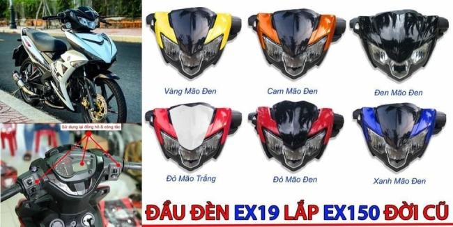 Đầu đèn EX150 đời 2019 lắp cho EX150 đời cũ