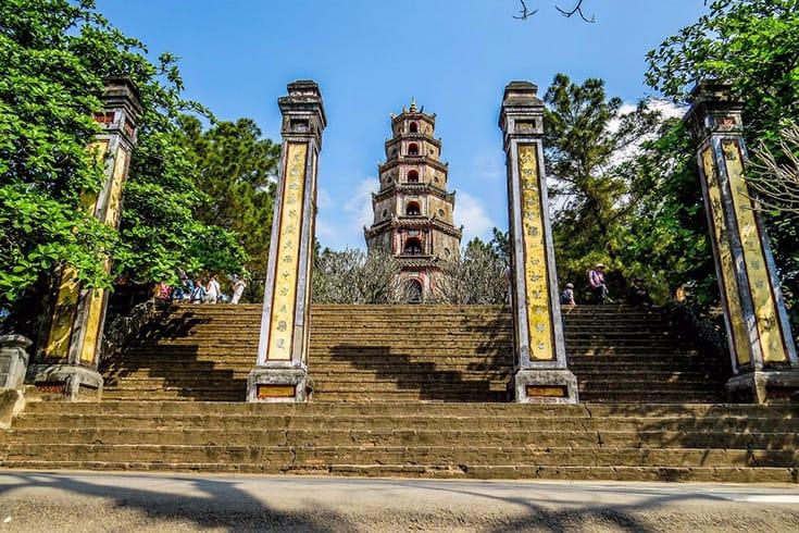 Thien mu pagoda from afar (trover.com)